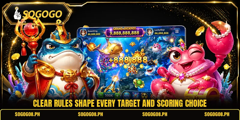 Clear rules shape every target and scoring choice