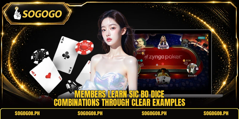 Members learn sic bo dice combinations through clear examples