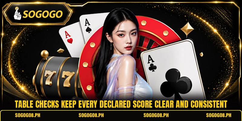Table checks keep every declared score clear and consistent
